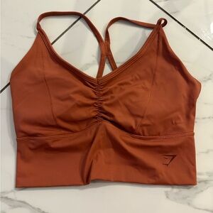 Gymshark Brown Sports Bra Longline Seamless